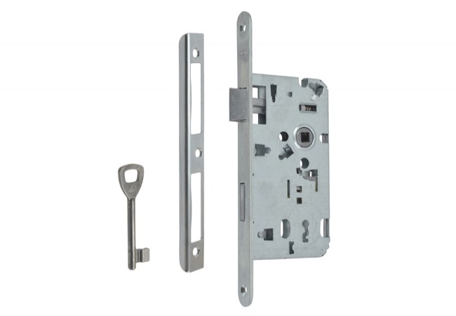 LOB YETI 72/55 Lever Mortise Lock Euro Cylinder Compatible White Zinc 235mm Left-Handed