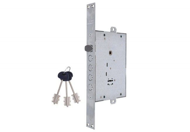 ISEO 648 Multipoint Mortise Lock Class 6 Security Chrome 85mm 3 Double-bitted Keys
