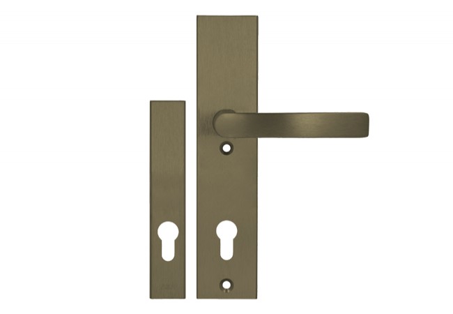 Gaja Solo ++ Door Escutcheon Narrow Profile 92mm F4 Old Gold for AXA Pull Handles