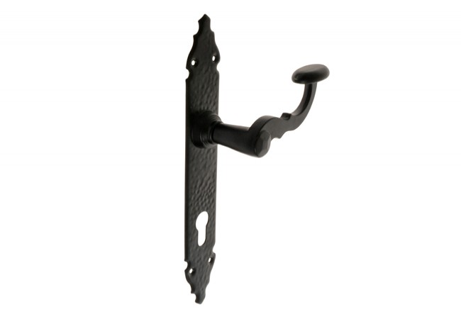 AMIG 109 Door Handle Set Long Escutcheon 280x45mm 90mm Axis Black Matte