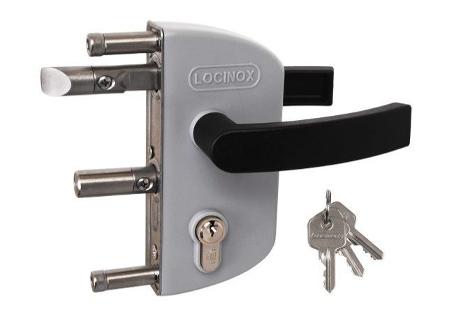 Locinox LAKZ Garden Lock Polyamide Handle 40 mm Profile Grey RAL 7040 Reversible