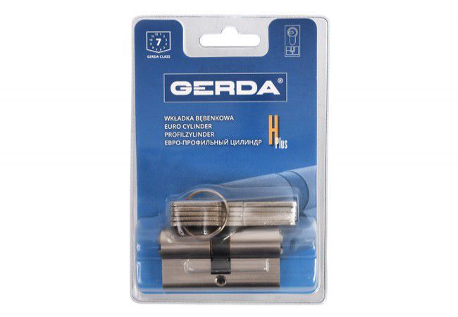 Gerda H Plus 35/55 Euro Profile Cylinder PN-EN 1303 Drill Resistant Nickel Satin