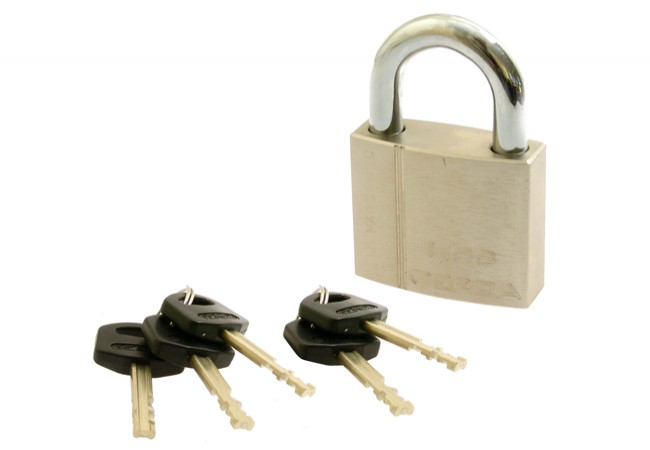 GERDA HSS 631Z Padlock Satin Nickel Security Class 4 Certified 5 Keys HSS System