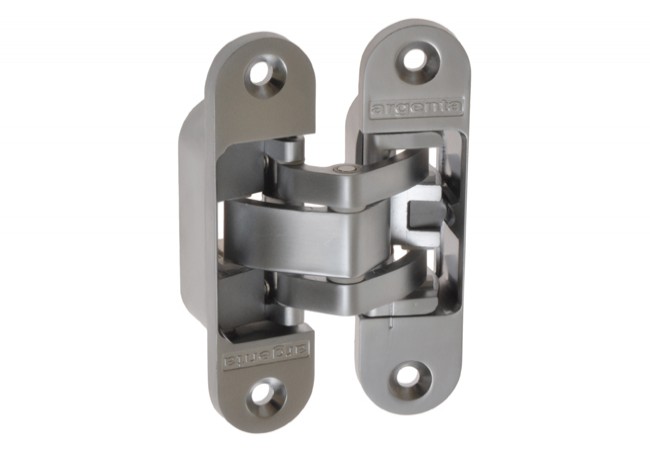 ARGENTA Small Renson Invisible Hinge 95x23 mm EN 1935 Fire Rated Matte Chrome