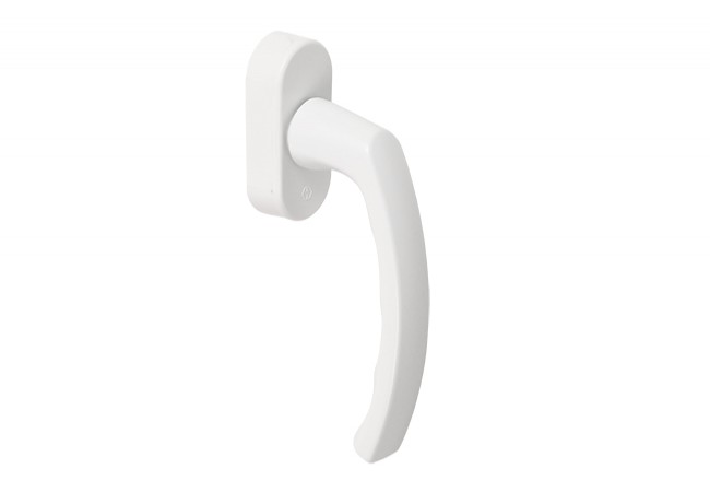 Hoppe Luxembourg Secustik Window Handle Adjustable Spindle 32-42mm White F9016