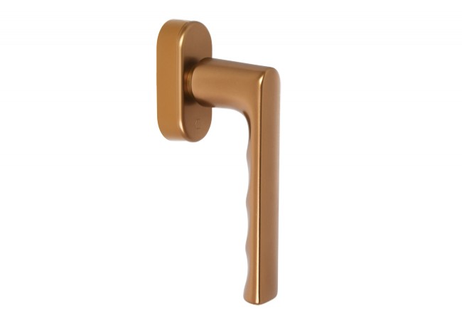 Hoppe Hamburg SecuForte Window Handle Adjustable VarioFit 32-42mm Antique Gold F4