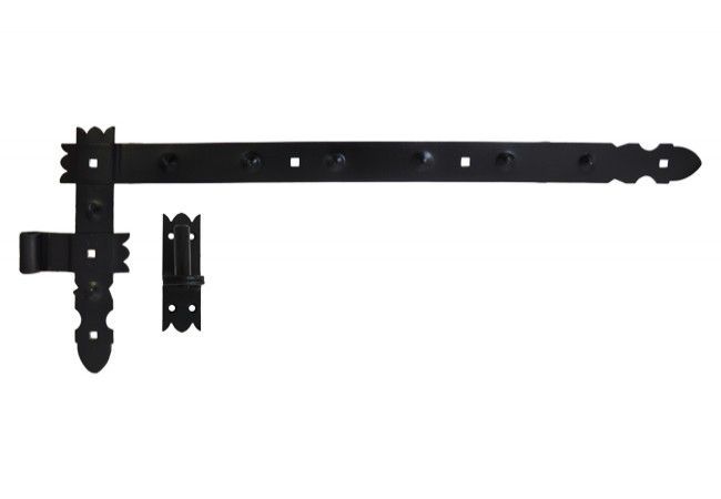 Zawias Kątowy 800x300 Decorative Angle Hinge Set Black Eco Coating with Hook