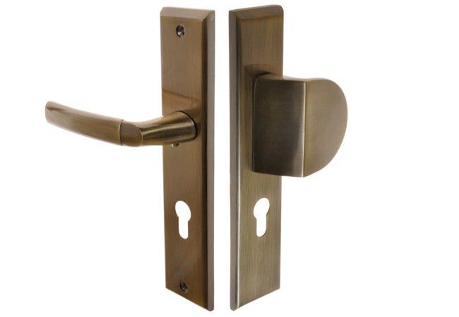 Schaffner SPECIAL 92 WB External Door Handle Set Patina Right-Handed 92mm Centres