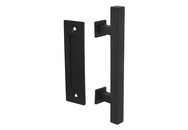 LOFT Double-Sided Handle Square Railing Overlay Matte Black 180mm Metal