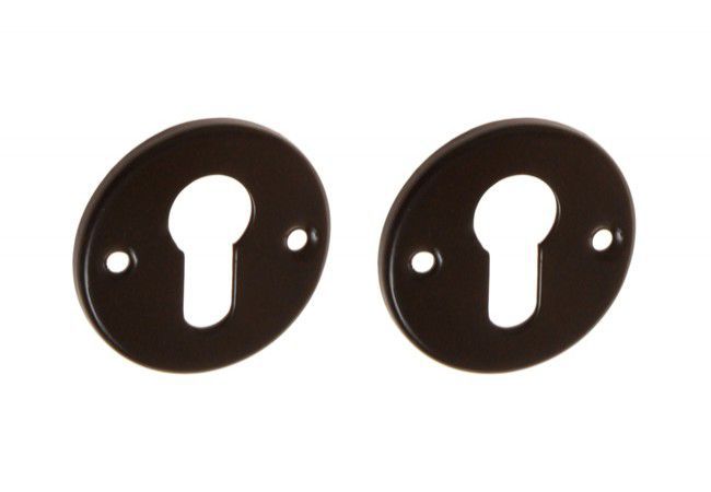 Round Escutcheon for Cylinder Brown Finish Sanitary Door Fitting