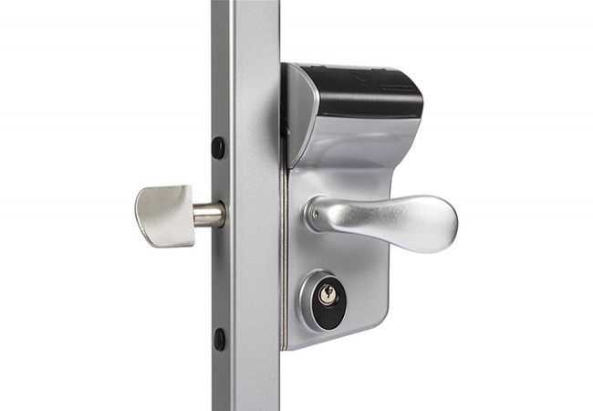 Locinox Leonardo LLKZ Mechanical Code Lock for Sliding Gates 40x40mm Dual-Sided Keypad Aluminium