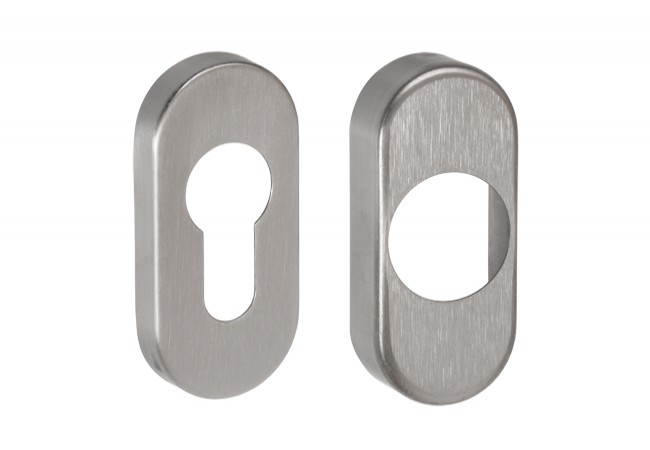 DORMA PURE 6679 Oval Escutcheon Stainless Steel with Integrated Cylinder Protection Cover