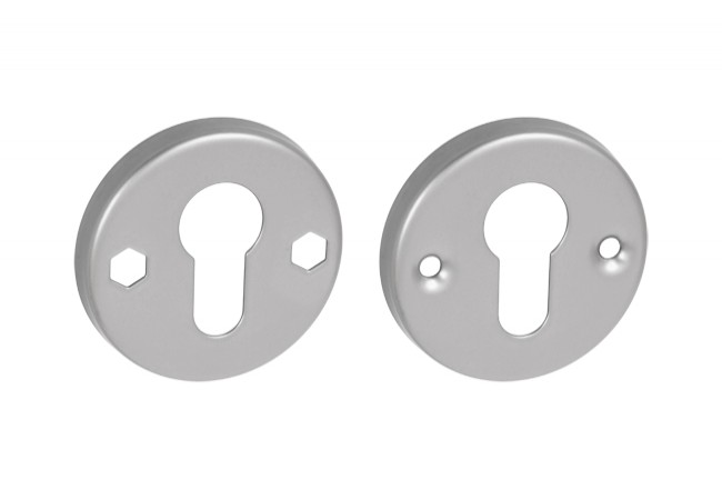 GAMAR Round Escutcheon Matte Silver Zinc-Aluminium Alloy for Cylinder Insert