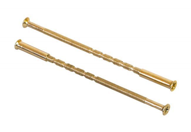 Brass Screw Set 4mm x 80mm 2 Pieces Corrosion Resistant for Interior Installations