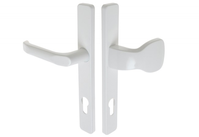 SATURN 32 85/247 WB Door Pull and Lever Handle Set White Integrated Pull-Lever