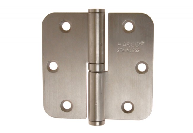 HR DR 80x80x2.5 mm Bearing Surface Hinge Stainless Steel SUS 202 PN-EN 1935 Left-Hand