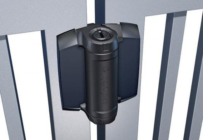 TRUCLOSE HEAVY DUTY D&D Self-Closing Gate Hinge Set Adjustable Closing Force 70kg 19mm Black