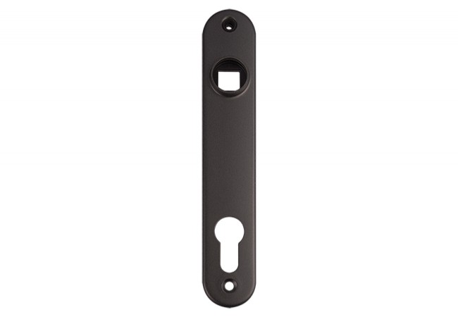Locinox 3020-HYB-ALU-9005 Escutcheon for Hybrid Mortise Locks Black RAL 9005 Reinforced Socket