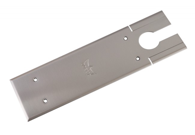 Cover for Dorma BTS 80 floor-mounted door closer, stainless steel