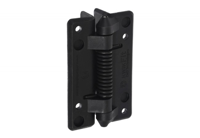 KWIKFIT POLYMER D&D KF3S Self-Closing Hinge Pair Quick-Mount 20kg 19mm Black