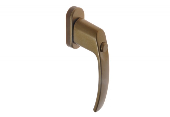 Pluton 143.GOLD.35.45.PM Window Handle with Button Gold Metal Cover 35mm Spindle