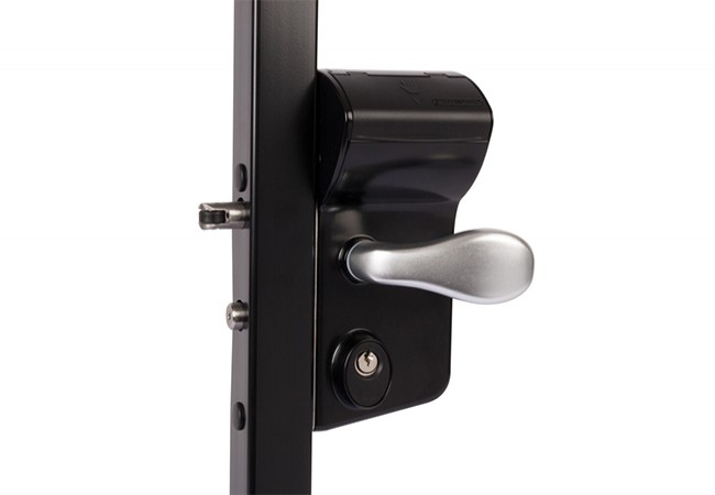 Locinox VINCI LMKQ lock with mechanical code, double-sided keypad, for 40x40 profile, RAL9005 (black)