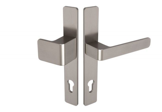 WALA L-92 H6S26P/G5S50/S5S34G6 Handle-Knob Door Set Long Escutcheon 6mm INOX Right