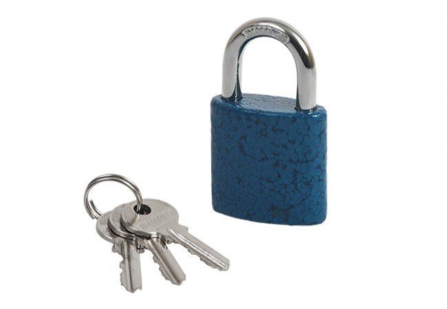 B-Harko BL45 cast iron snap padlock, blue