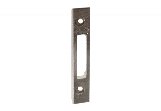 Short Strike Plate Cast Right-Handed Silver Zinc Coated High Strength