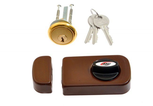 TBV56-12 Universal Door Lock Adjustable Backset 50/60mm Single Cylinder Brown