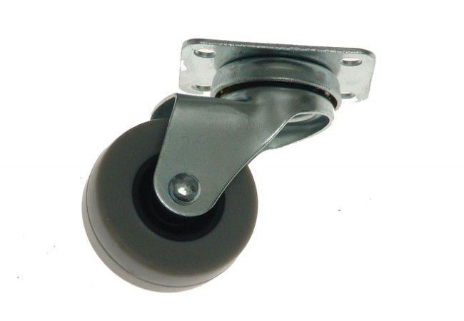 AMIG 2502 Swivel Caster 50mm Plate Mount Grey Rubber Wheel 22kg Load Capacity