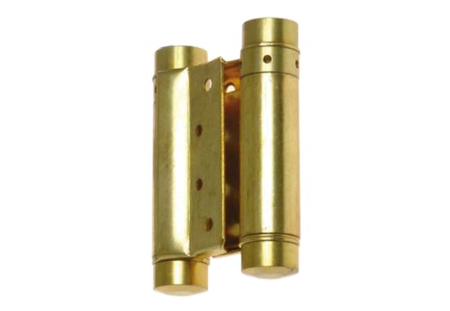 Spring Swing Hinge 100 mm Brass-Plated Bi-Directional for Internal Doors 22kg