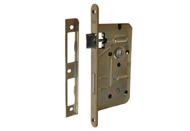LOB 72/50 WC Mortise Lock Universal Handing 200,000 Cycles Zinc Yellow