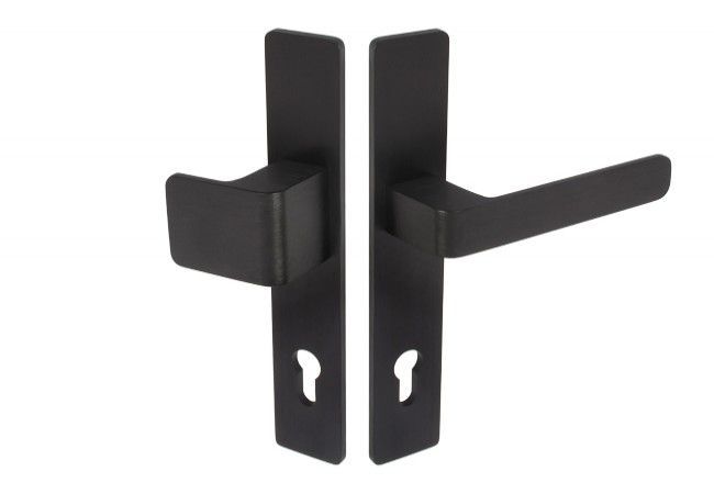 Wala L-92 H6S26P/G5S50/S5S42G6 Door Knob-Handle Set Black Anodized Concealed Fixing Right