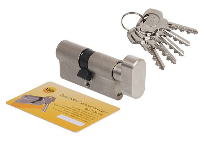 Yale Y600 55G/35 Cylinder Lock Satin Nickel Safe Clutch 160B0C6D Class 6.D