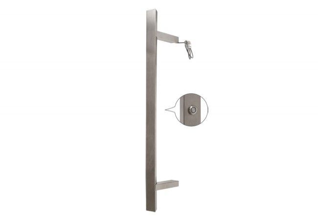 WALA Q45RX Offset Door Pull 40x20mm 1000mm Stainless Steel with Illuminated Push Button