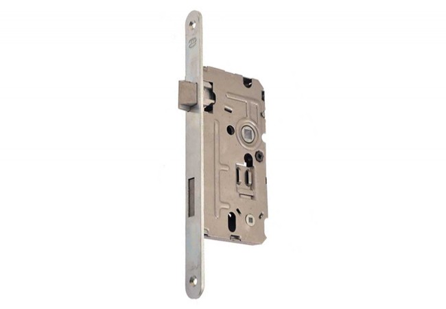 DOM POLSKA Zamek 110 72/55 WC Bathroom Lock Narrow Case Left White Zinc