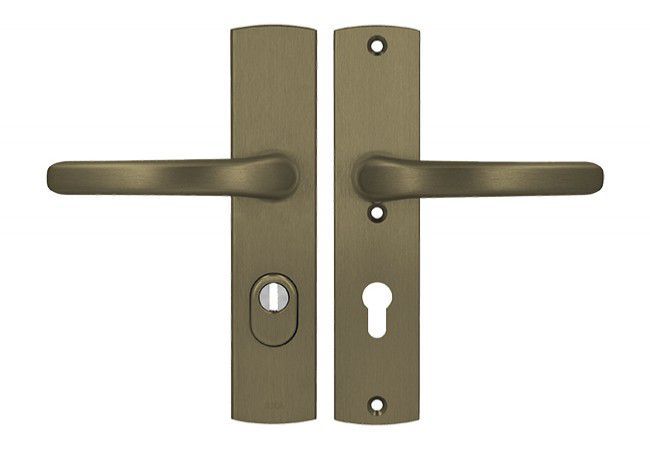 Axa Jupiter Premium 72 WB Class 3 door handle with FLEX cylinder protection (fire-rated), colour F4 ? antique gold (door thickness 74?83 mm)