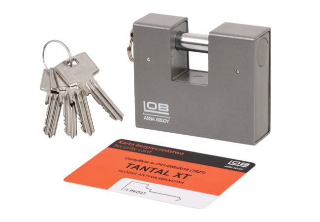 LOB TANTAL XT KT610 Padlock Security Class C EN 12320 83mm ZnAl Alloy