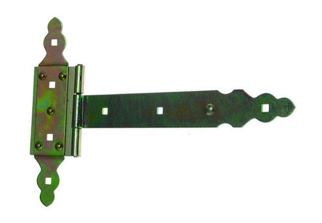 Galvanized Garden Gate Hinge Large 500mm Wing Heavy Duty with Cover Plate