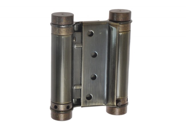 Double-Action Spring Hinge 75 mm Patina for Non-Rebated Lightweight Doors