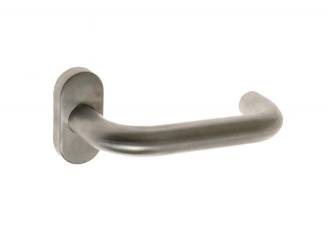 B-HARKO KI 02 Door Handle INOX Oval Escutcheon Stainless Steel Class 3 PN-EN 1906