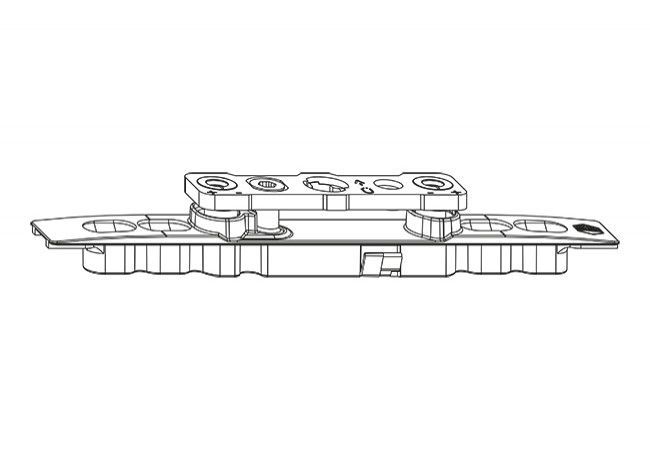 AS/DT/PVC adjustable tilt hinge (MACO 52321), SILVER