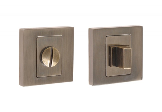 RNQ 403 WC Square Escutcheon Patina Finish Zinc Alloy for Bathroom Privacy Door