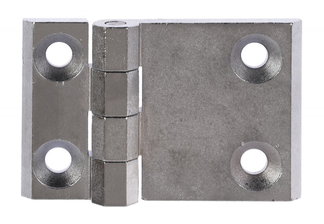 Flat Wing Hinge 399-1-1-5 Zamak Chrome Finish 60x60mm Pre-Drilled Holes