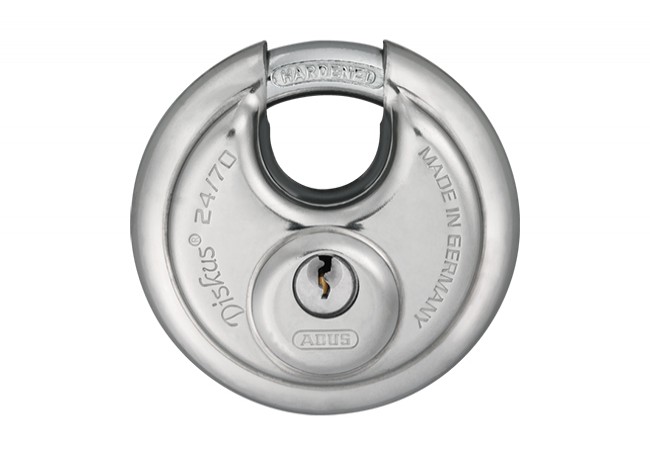 ABUS Diskus 24/70 Padlock Stainless Steel Discus Design Corrosion Resistant 70mm