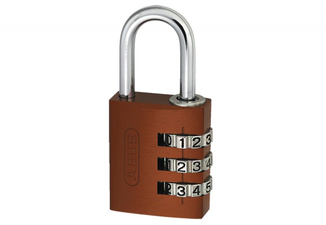 Abus 724/30 Combination Padlock 30mm 3-Digit Code Brown Keyless Security