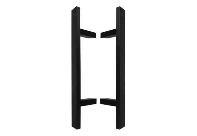 WALA QA45-F Double-Sided Offset Door Pull Handle 20x40mm Black Anodized 500mm