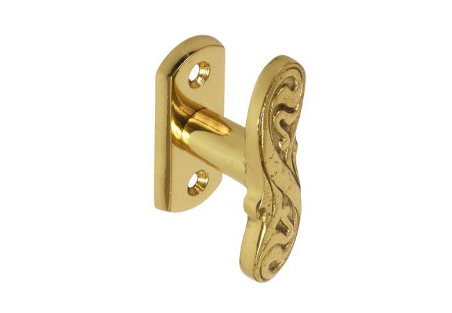 Brass Window Handle "ósemka" Decorative Retro Style Gold Finish for Classic Interiors