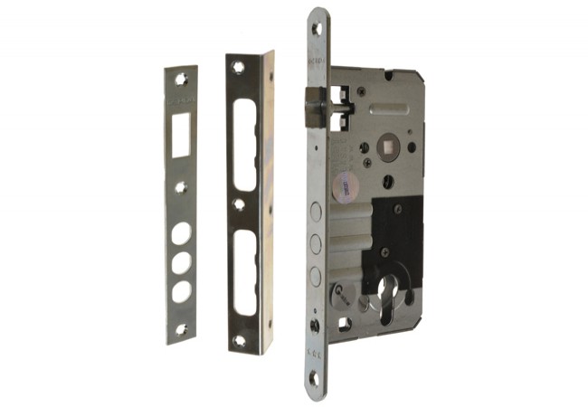 GERDA ZW 1000 90/50 WB Door Lock Mortise Security Class 7 Drill-Resistant Chromed Steel